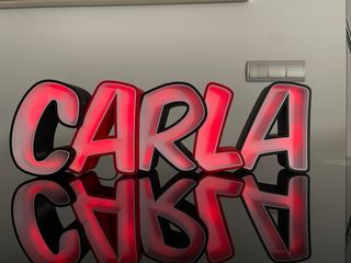 cartel luminoso hecho con impresora  3D