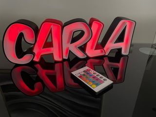 cartel luminoso hecho con impresora  3D