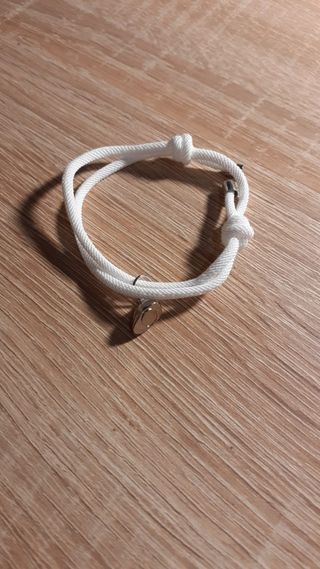 Braccialetti cuore coppia - neri e bianchi