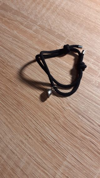 Braccialetti cuore coppia - neri e bianchi
