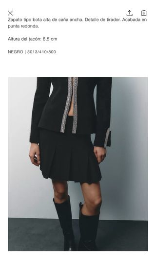 Botas altas Zara negras