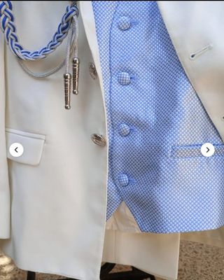 Traje comunión niño blanco azul