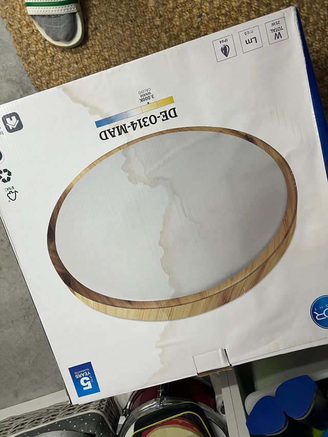 Plafón techo madera blanco 25W