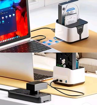 Estación doble bahía discos duros SATA a USB 3.0