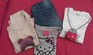Abiti bambina 11 anni: jeans + magliette
