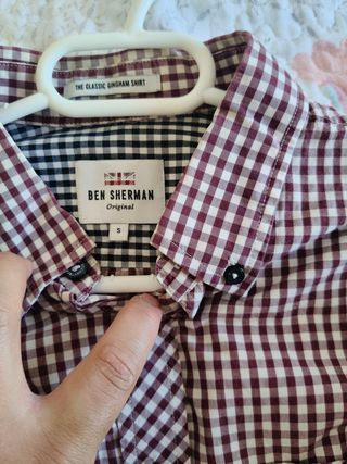 Camisa Ben Sherman cuadros marrón-blanco