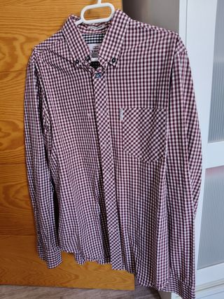 Camisa Ben Sherman cuadros marrón-blanco