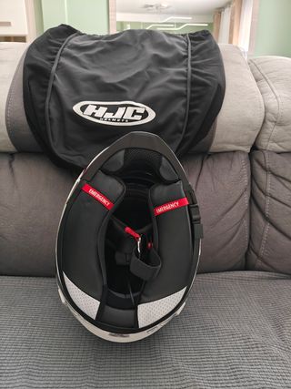 Casco moto HJC RPHA 70  blanco-rosa