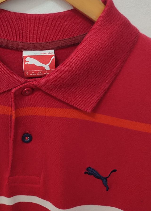 Polo algodón rojo hombre Puma Talla S