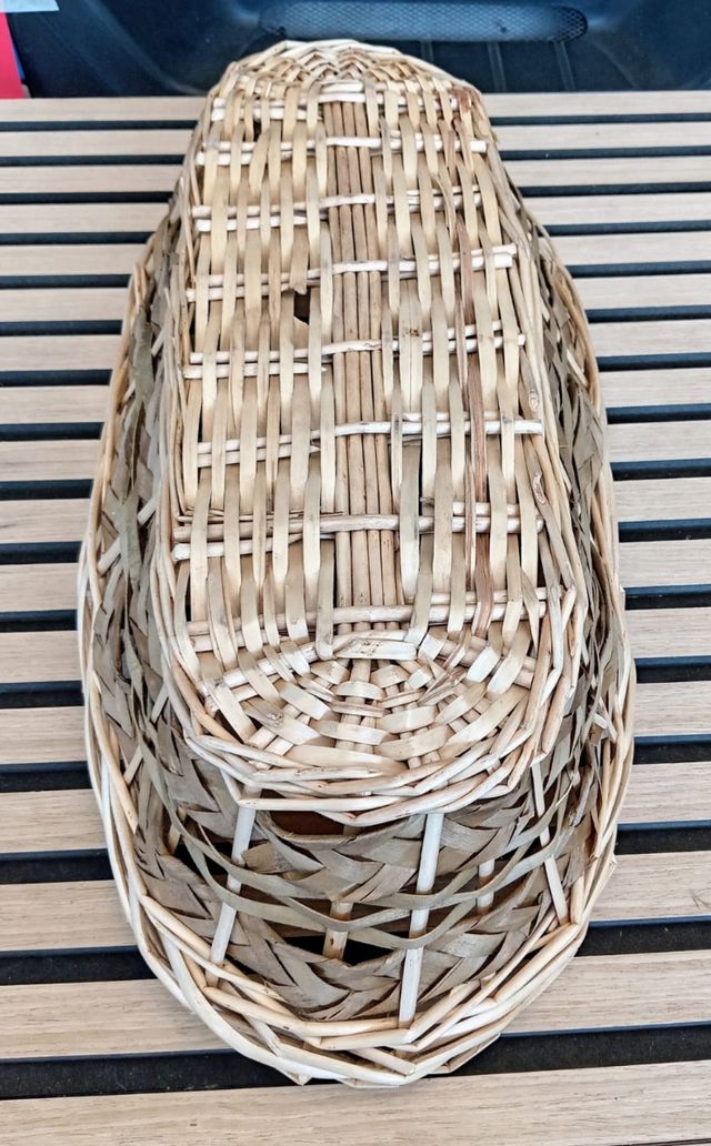 Cesto in vimini ovale colore beige