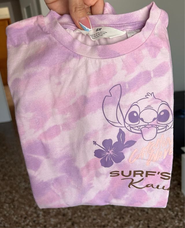 Camiseta Stitch surf t. 11-12