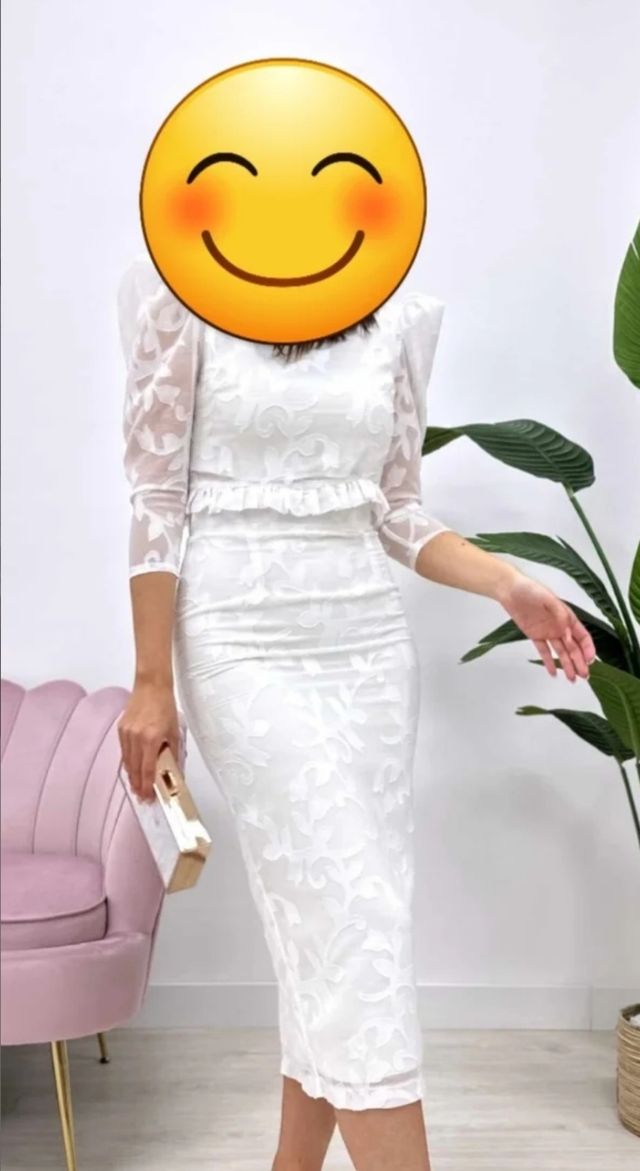 Conjunto blanco comunión madre