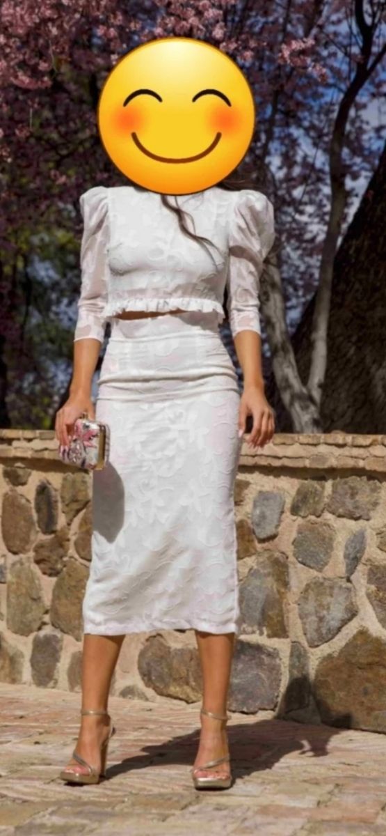 Conjunto blanco comunión madre