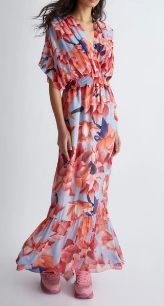 Liu Jo vestito lungo in misto seta NUOVO