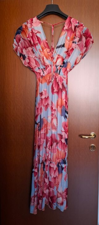 Liu Jo vestito lungo in misto seta NUOVO