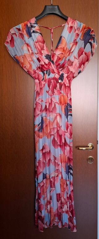 Liu Jo vestito lungo in misto seta NUOVO