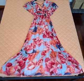 Liu Jo vestito lungo in misto seta NUOVO