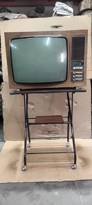 TV Vintage Rekord con mesita