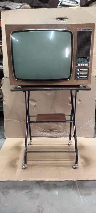 TV Vintage Rekord con mesita