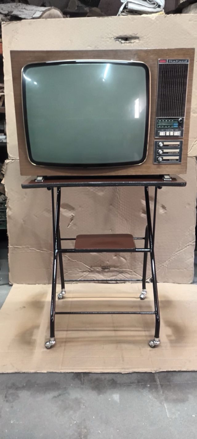 TV Vintage Rekord con mesita