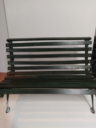 Banco jardín infantil - Madera y metal