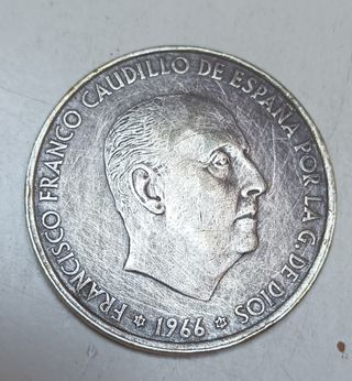 Moneda 100 pts Franco 1966