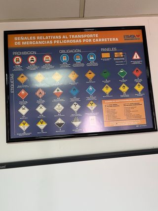 Cartel didactico mercancías peligrosas