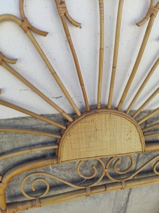 Cabecero cama bambú vintage