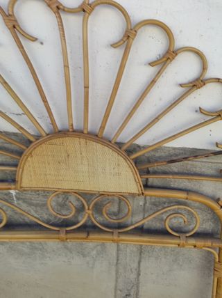 Cabecero cama bambú vintage