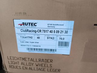 Llantas Autec 7,5x  17" 5x114.3 Honda / kia   