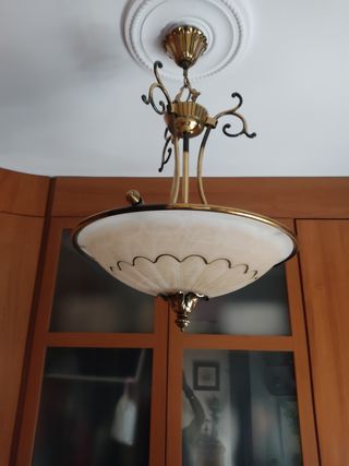 Lampara techo vintage dorada