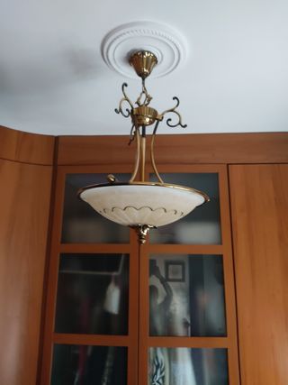 Lampara techo vintage dorada