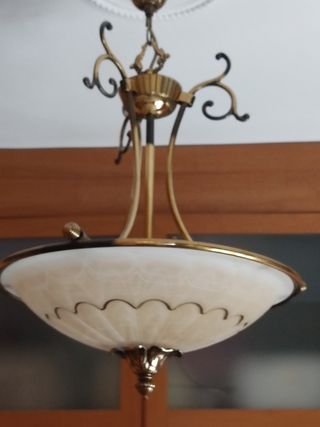 Lampara techo vintage dorada