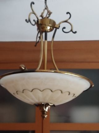 Lampara techo vintage dorada