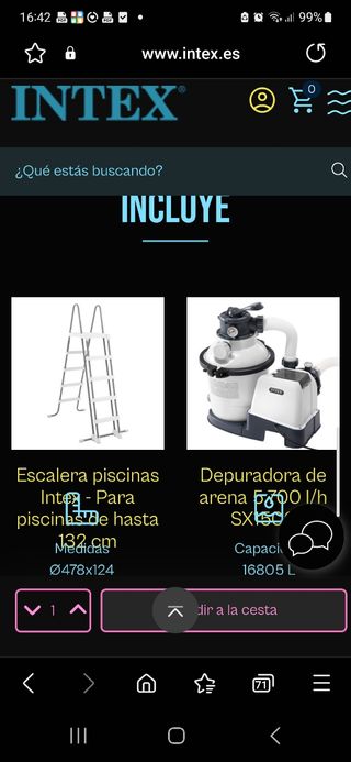 Piscina INTEX 5m Gris Graphite