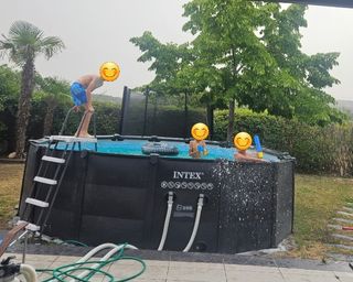 Piscina INTEX 5m Gris Graphite