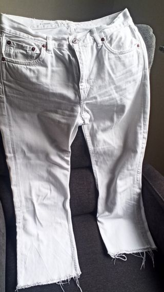 Pantalones vaqueros blancos mujer