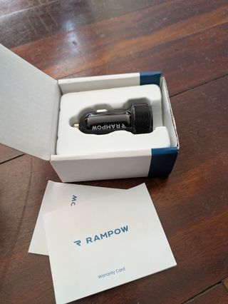 Cargador coche RAMPOW USB