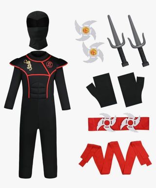 Fato Ninja Infantil c/ Acessórios