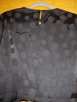 Blusa Zara negra lunares - Talla M