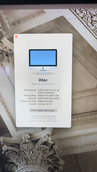 Apple iMac 21inch 4k 2017 512GB SSD