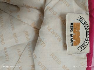 Edredón saco infantil Reig Martí rosa y cortinas