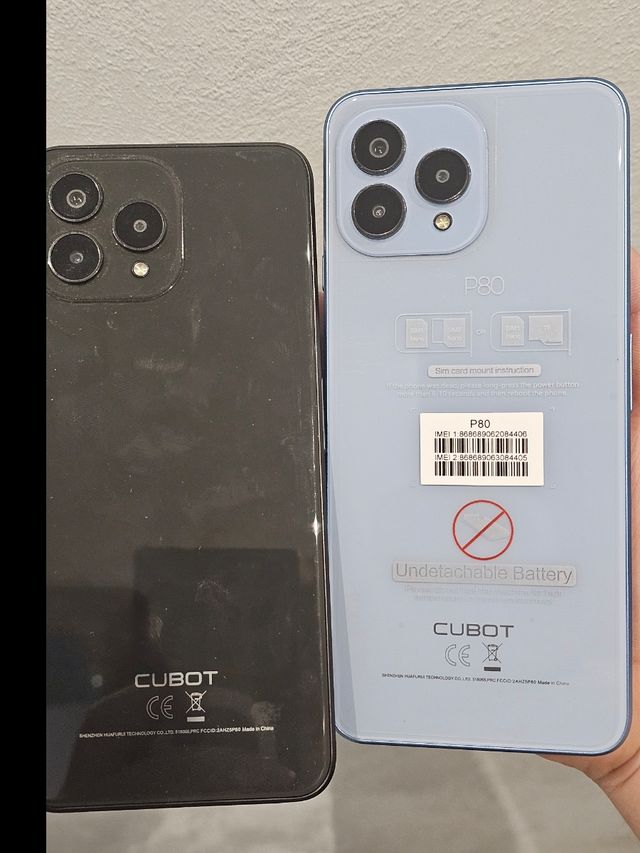 Cubot p80- Blu e nero