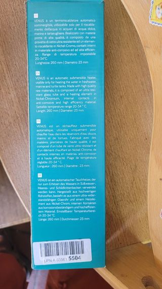 Calentador Acuario  Venus 100W