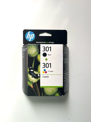 2 Cartuchos de tinta 301 Negro + Tricolor HP
