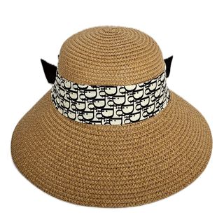 Sombrero de paja Visera de ala ancha Pamela Márron