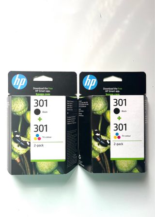 4 PACK Cartuchos de tinta HP 301 Negro+Tricolor