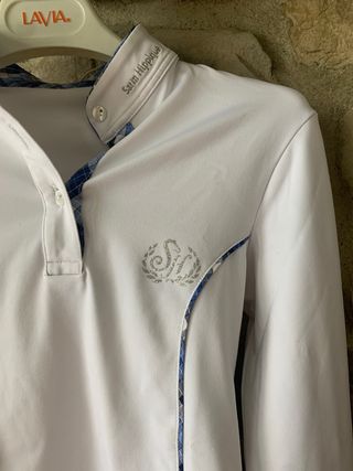 Maglia Samshield equitazione XS blu/bianca