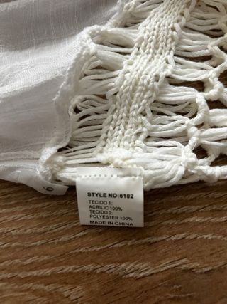 Camisola pareo blanca - crochet