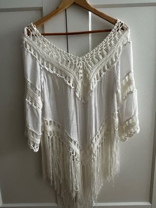 Camisola pareo blanca - crochet